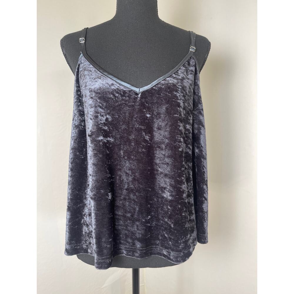 Lane Bryant Intimates Women's Burnout Velvet Whimsygoth Romantic Top Gray 26/28